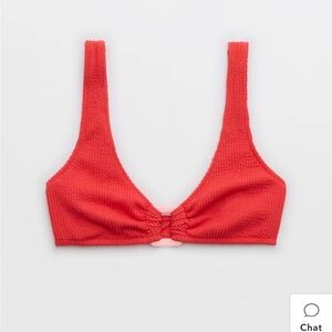 Aerie Crinkle Ring Wide Strap Scoop Bikini Top